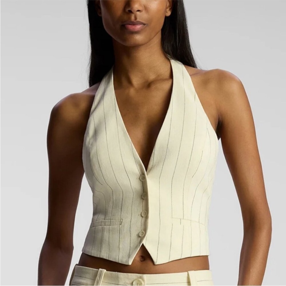 A.L.C. Woodson Pinstriped Halter Vest - Picture 3 of 9